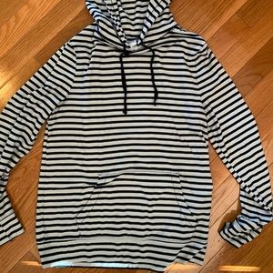 Black and white striped hoodie